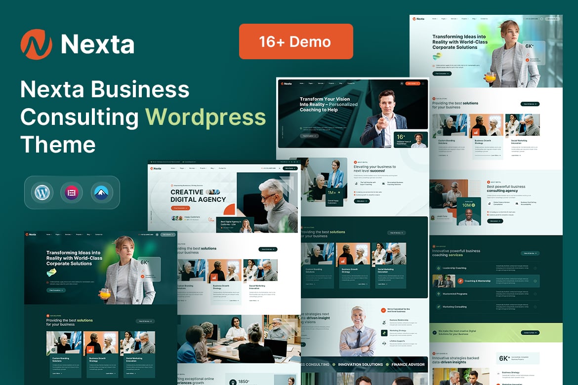 Nexta - Tema WordPress Konsultasi Bisnis yang Elegan dan Profesional