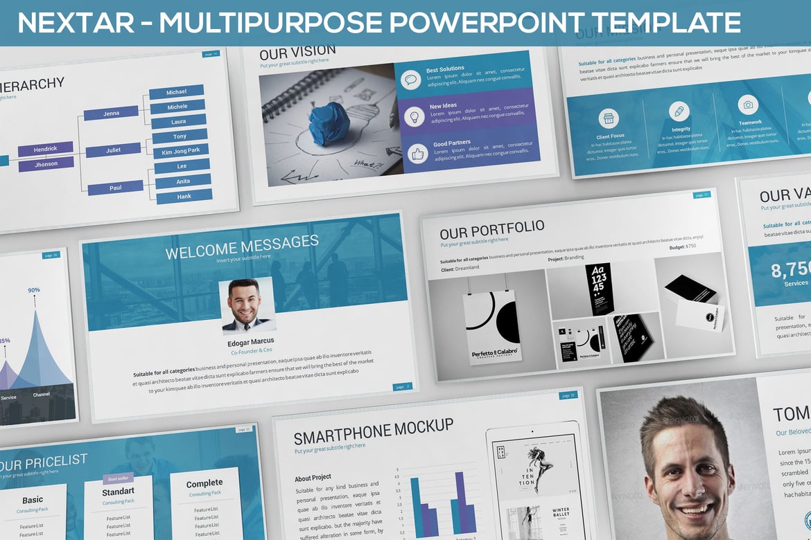 Nextar - Template Powerpoint Serbaguna untuk Presentasi Menarik