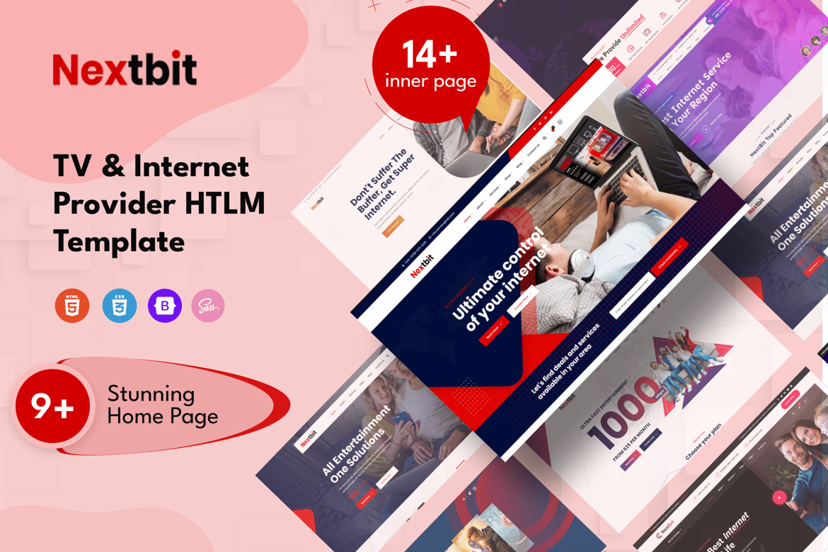 Template Website NextBit - Penyedia TV & Internet Modern
