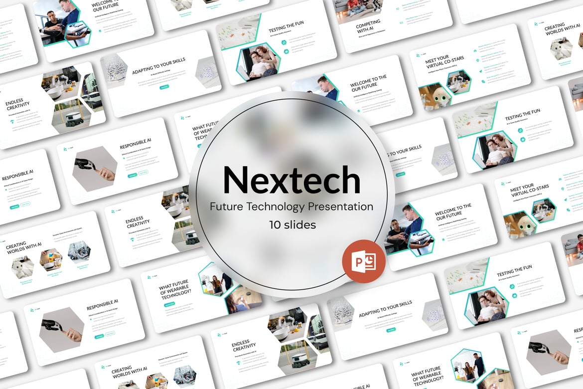 Nextech - Template Powerpoint Teknologi Masa Depan yang Menarik