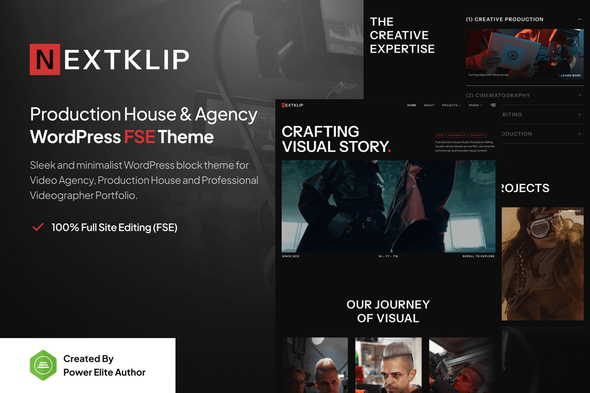 Nextklip – Tema WordPress untuk Agensi Produksi Video yang Modern dan Efisien