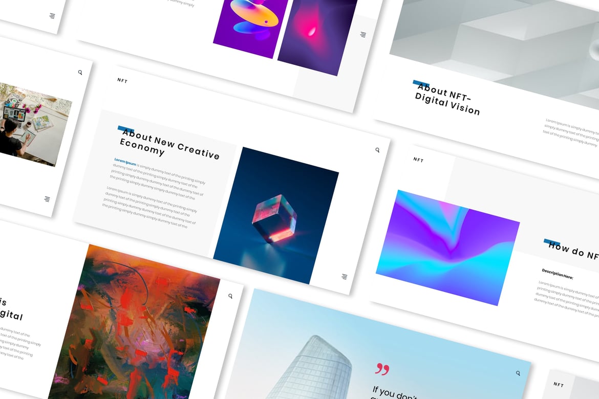 Template Presentasi PowerPoint Digital NFT yang Menarik dan Profesional