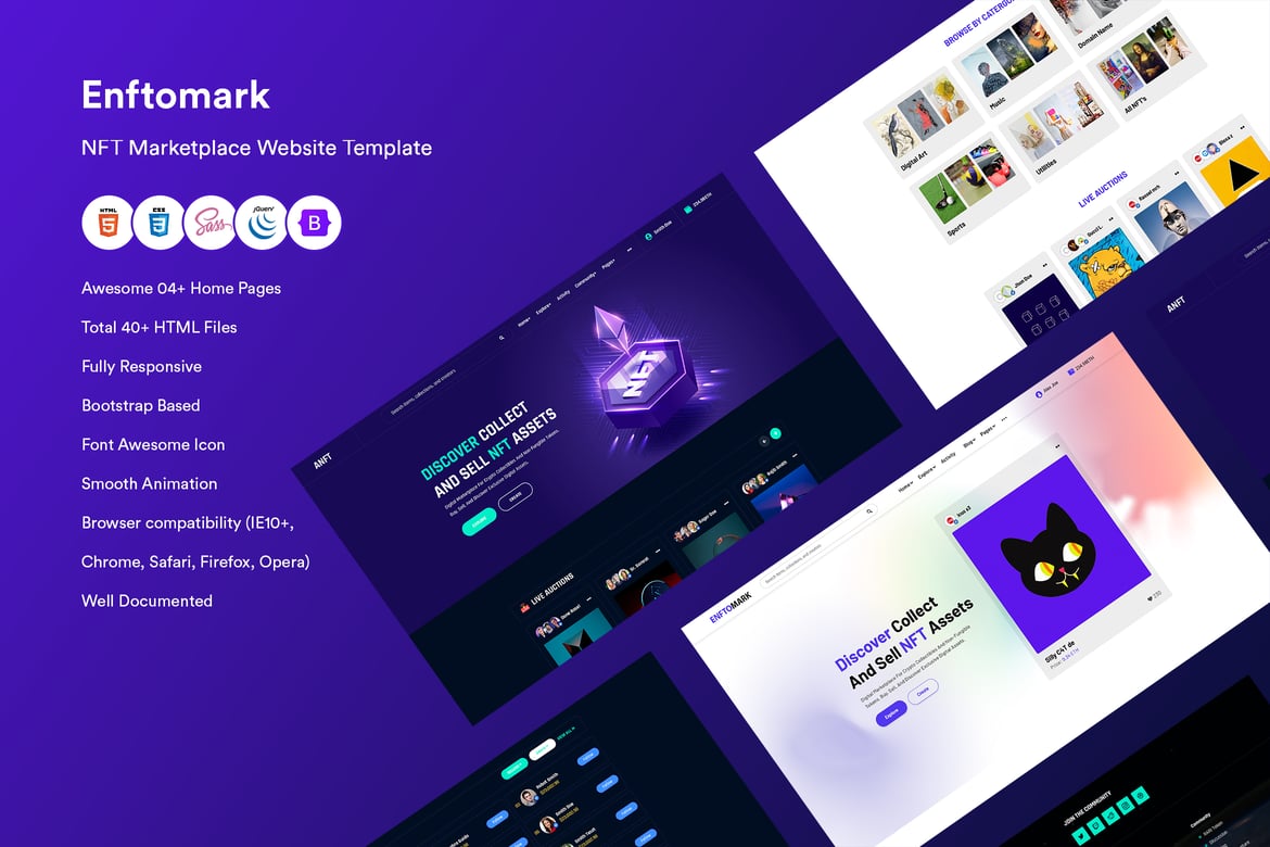 Template Website Marketplace NFT Terlengkap untuk Digital Assets