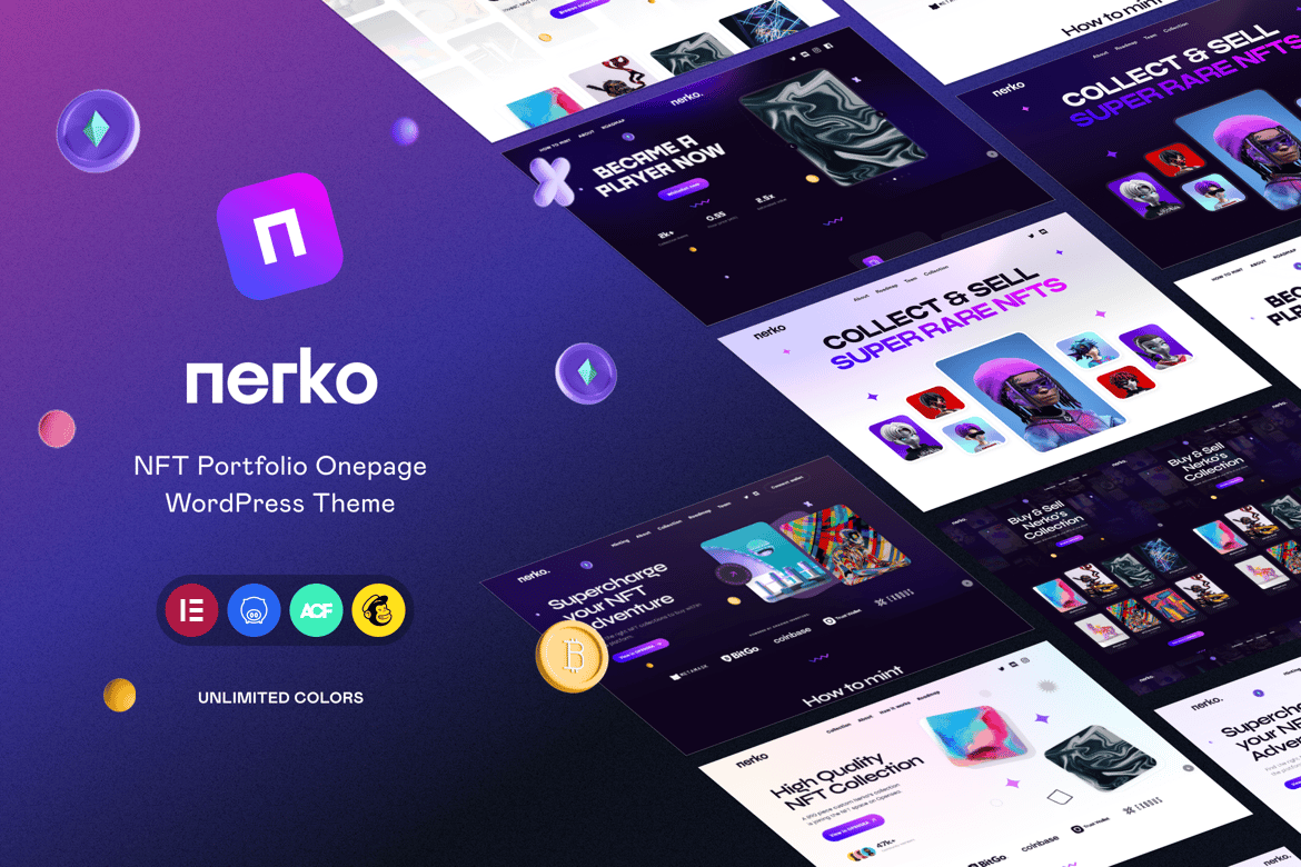 Tema WordPress Portofolio NFT yang Modern dan Stylish