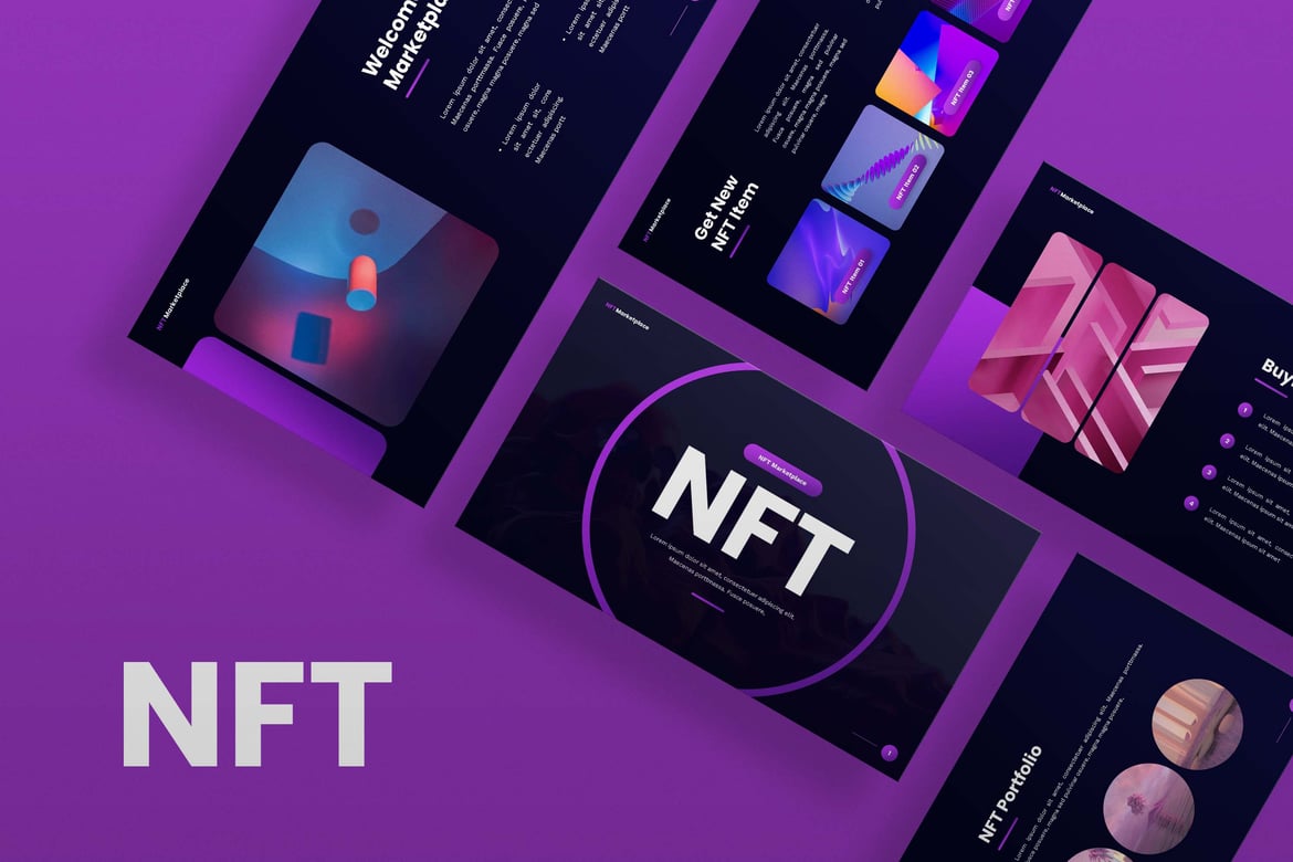 Template Presentasi PowerPoint NFT yang Menarik