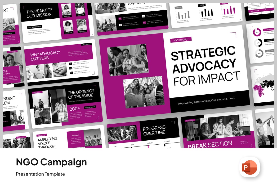 Template PowerPoint Kampanye NGO yang Menarik