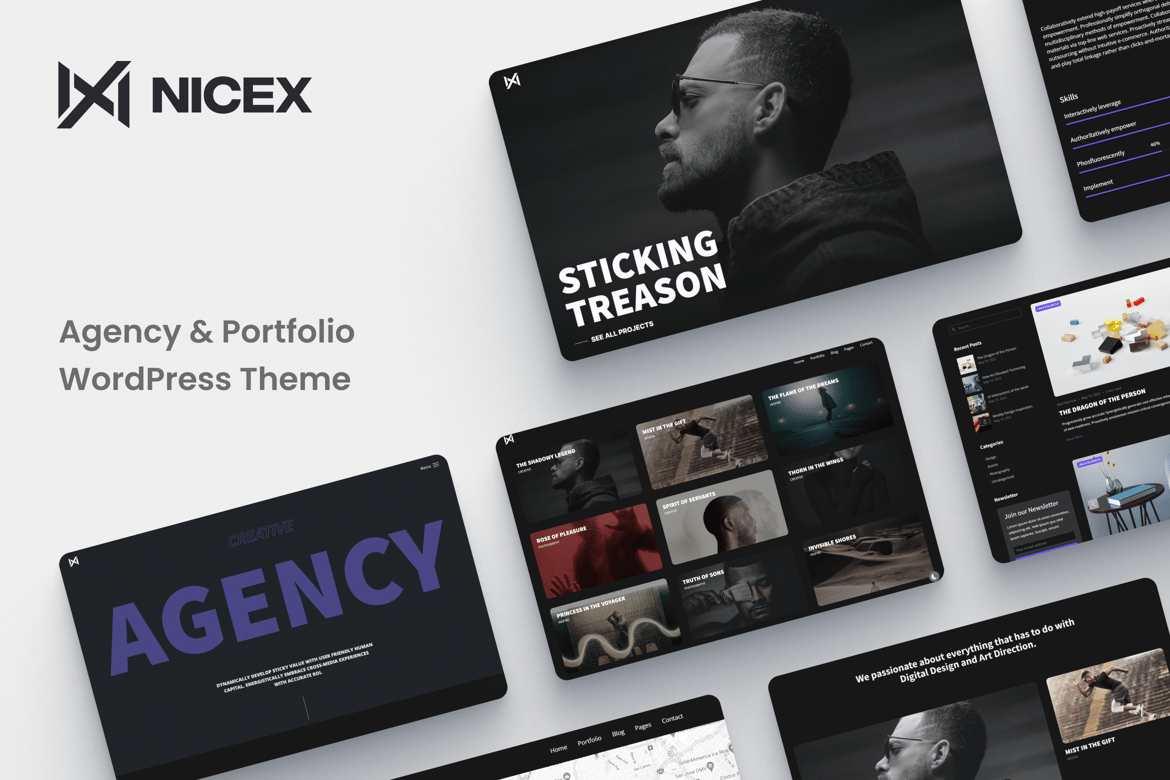 Nicex - Tema Portfolio Kreatif yang Serbaguna