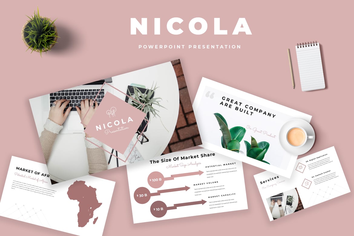 Template Powerpoint Profesional Nicola untuk Presentasi yang Menarik