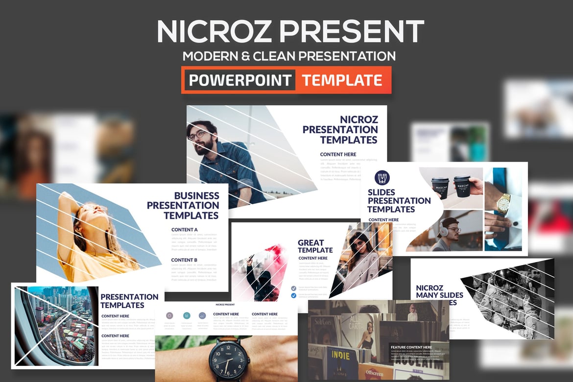 Template Presentasi PowerPoint Nicroz yang Menakjubkan