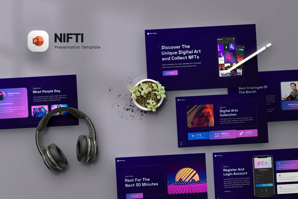 Template Presentasi NiFTi App - Solusi Mobile App & SAAS yang Menarik
