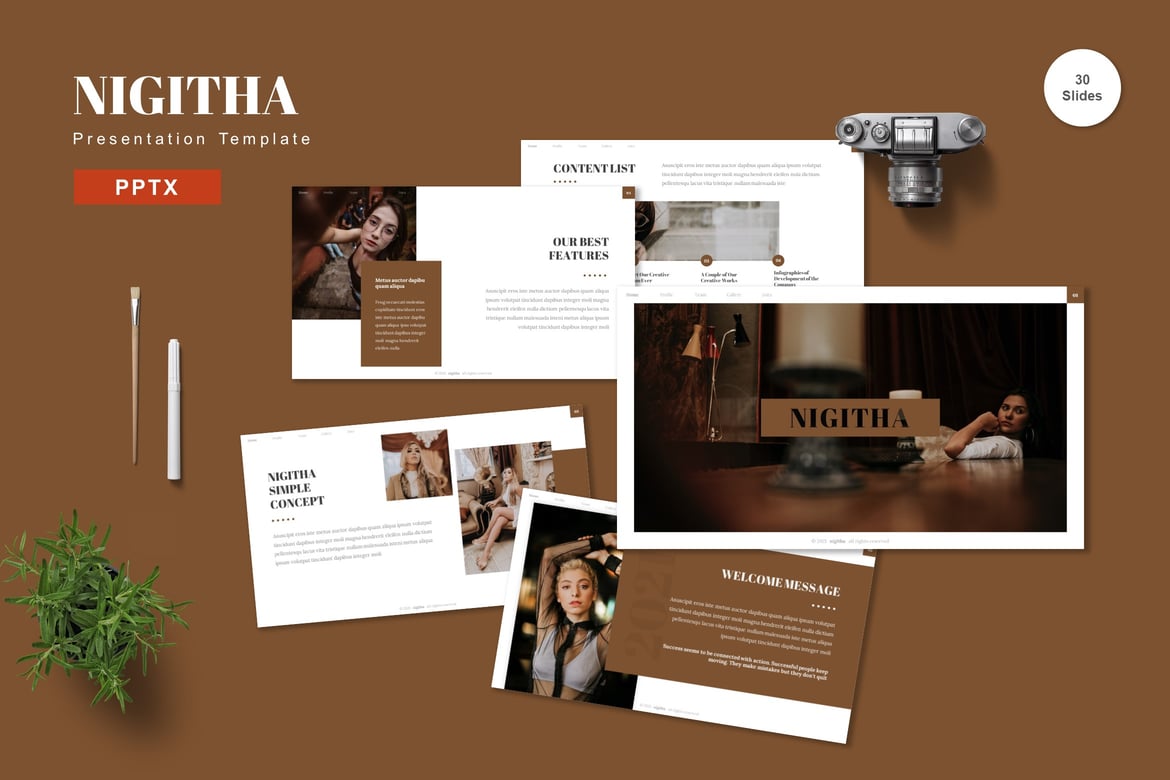 Template Powerpoint Nigitha - Solusi Presentasi Profesional