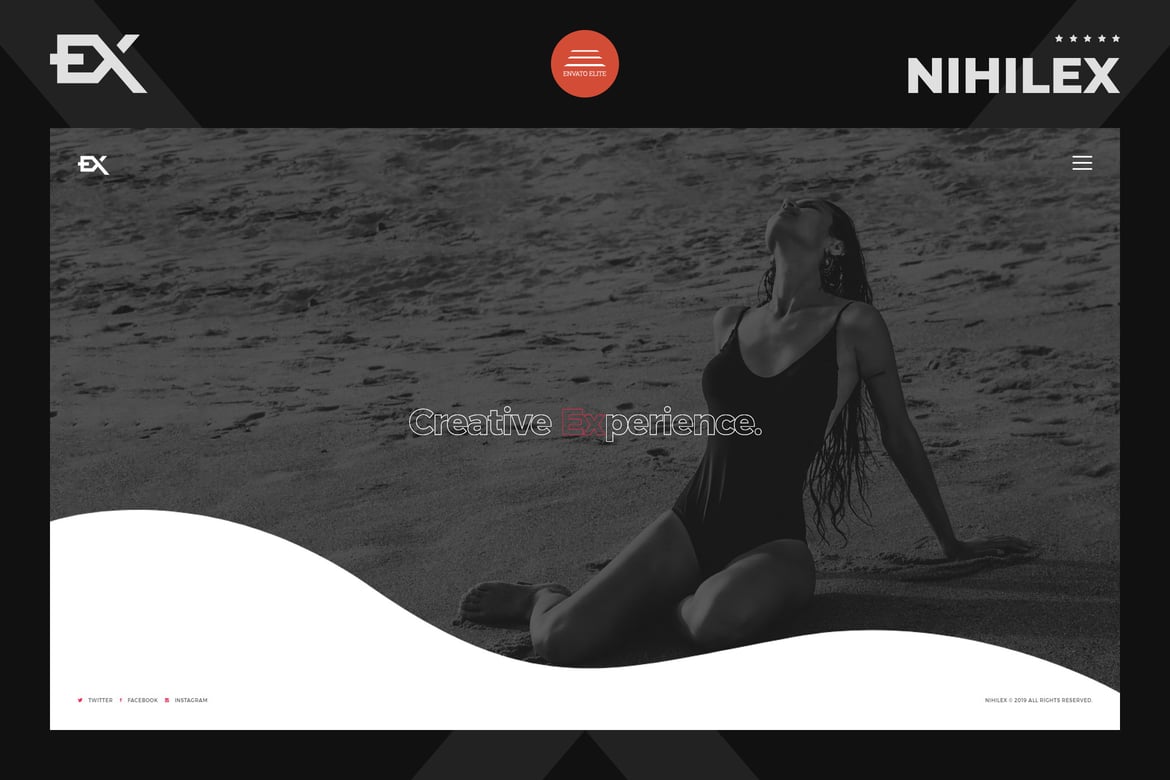 Nihilex - Template Website Portfolio Fotografi yang Modern