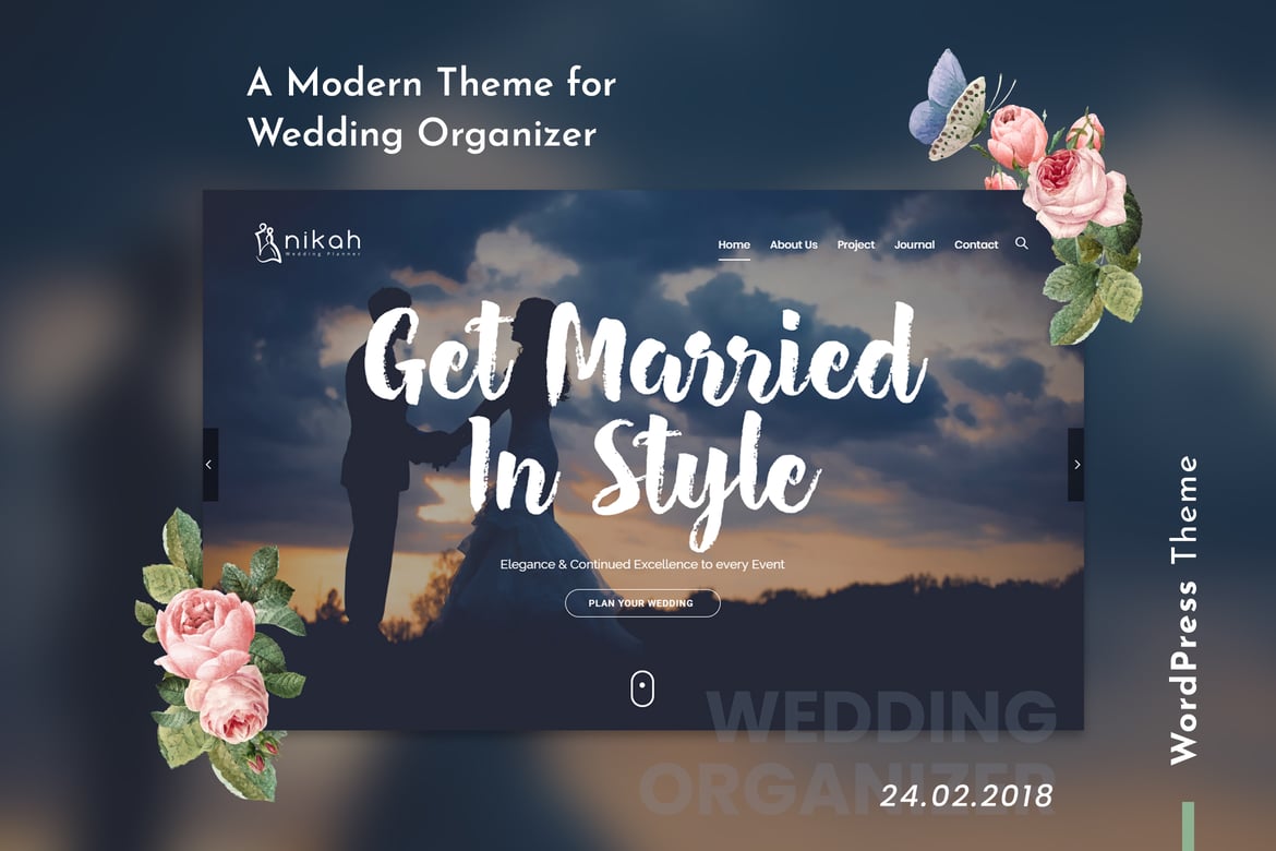Nikah | Tema WordPress Organizer dan Perencana Pernikahan yang Menawan