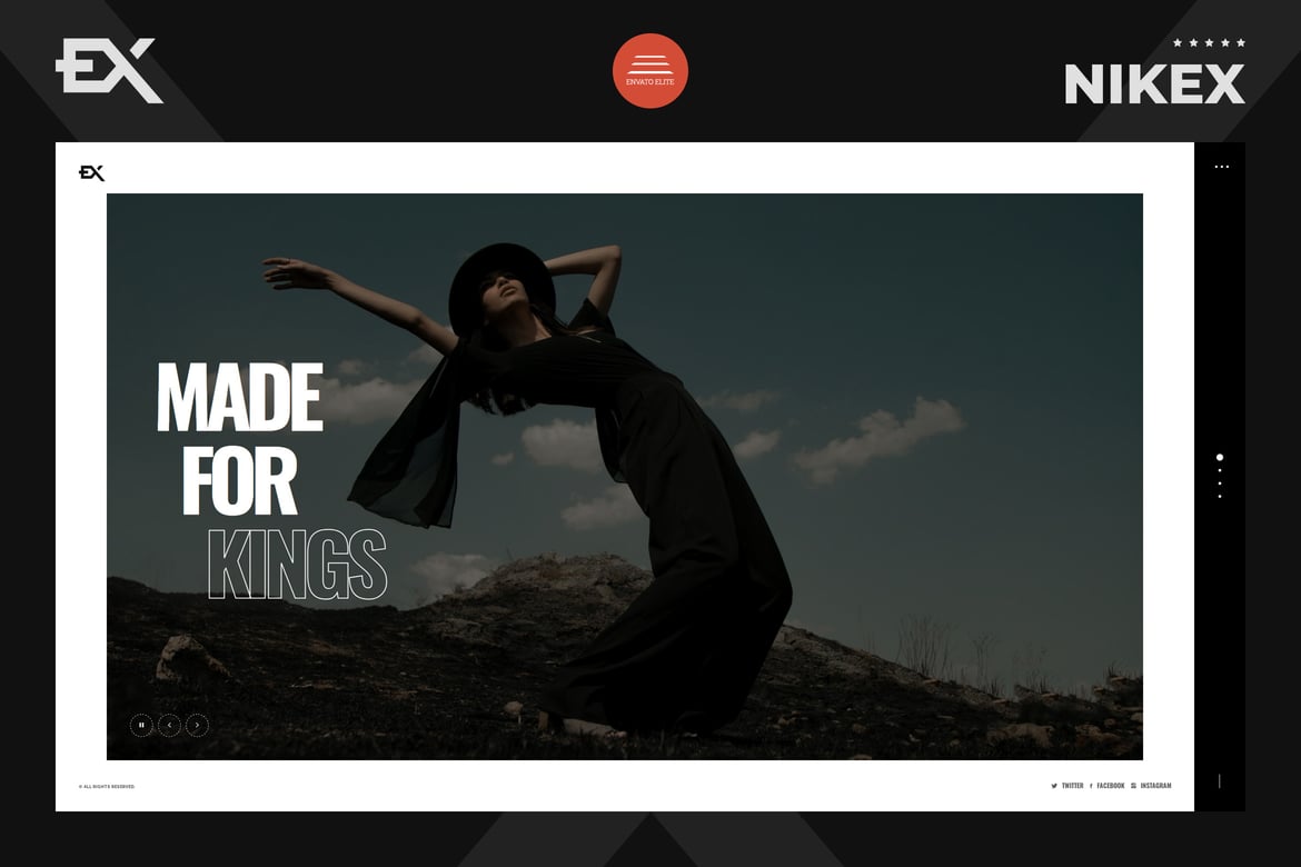 Nikex - Template Website Portofolio Satu Halaman yang Menawan