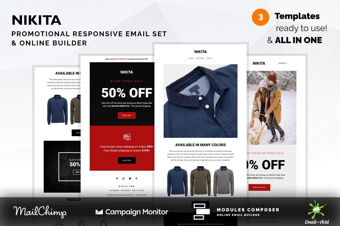 Nikita - Set Template Email Promosi yang Menarik