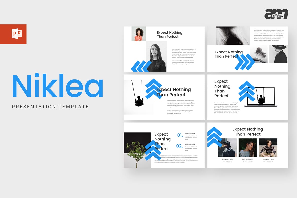 Niklea - Template PowerPoint Kreatif dan Minimalis
