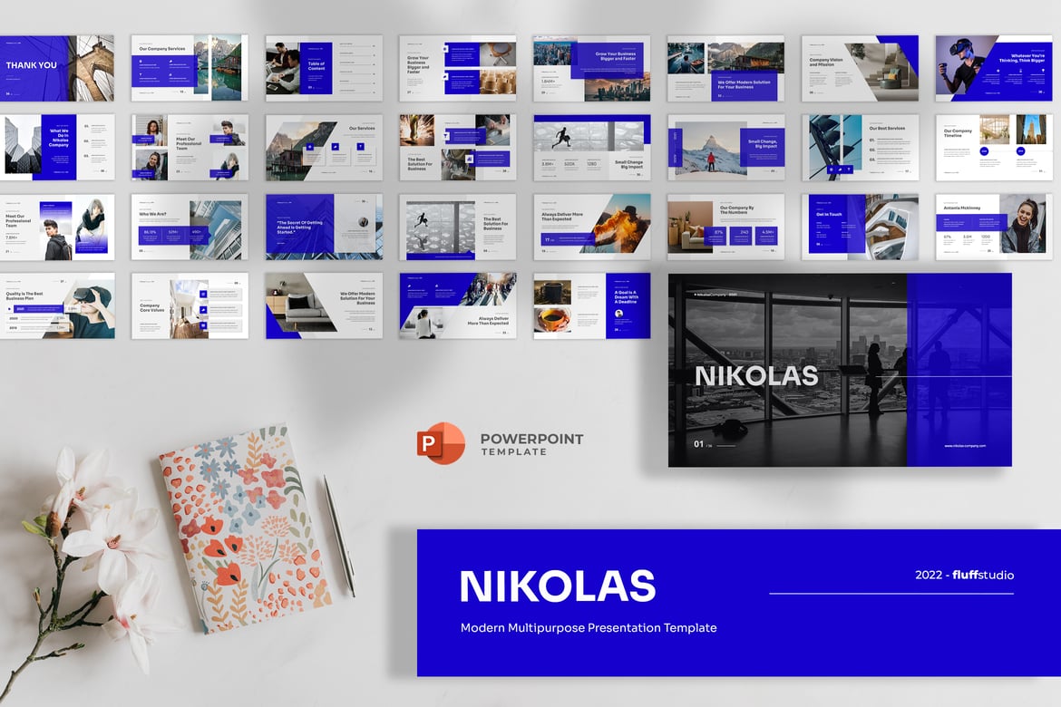 Nikolas - Template PowerPoint Modern dan Serbaguna