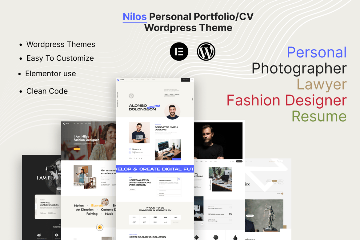 Nilos - Tema WordPress Portofolio Pribadi yang Menarik