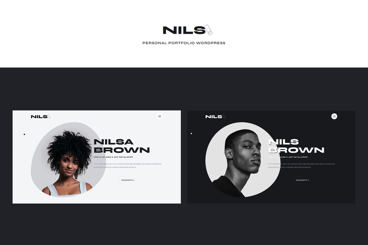 Nils - Tema WordPress Portofolio Pribadi yang Kreatif dan Minimalis