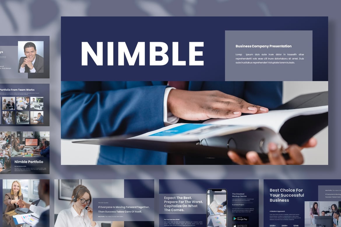 Nimble - Template Presentasi PowerPoint untuk Bisnis Modern