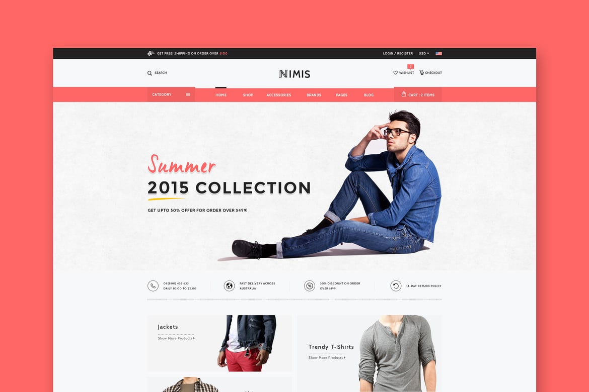 Nimis - Template Website eCommerce yang Menawan