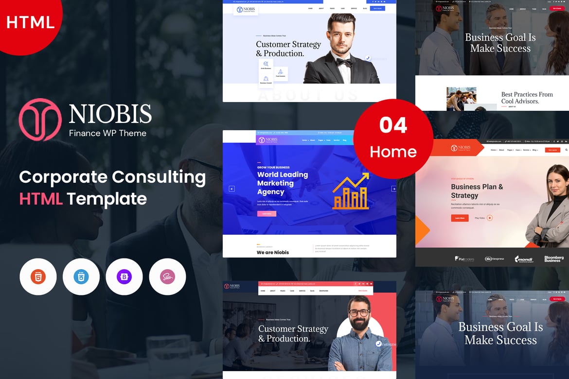 NioBis - Template Website Konsultasi Perusahaan yang Modern