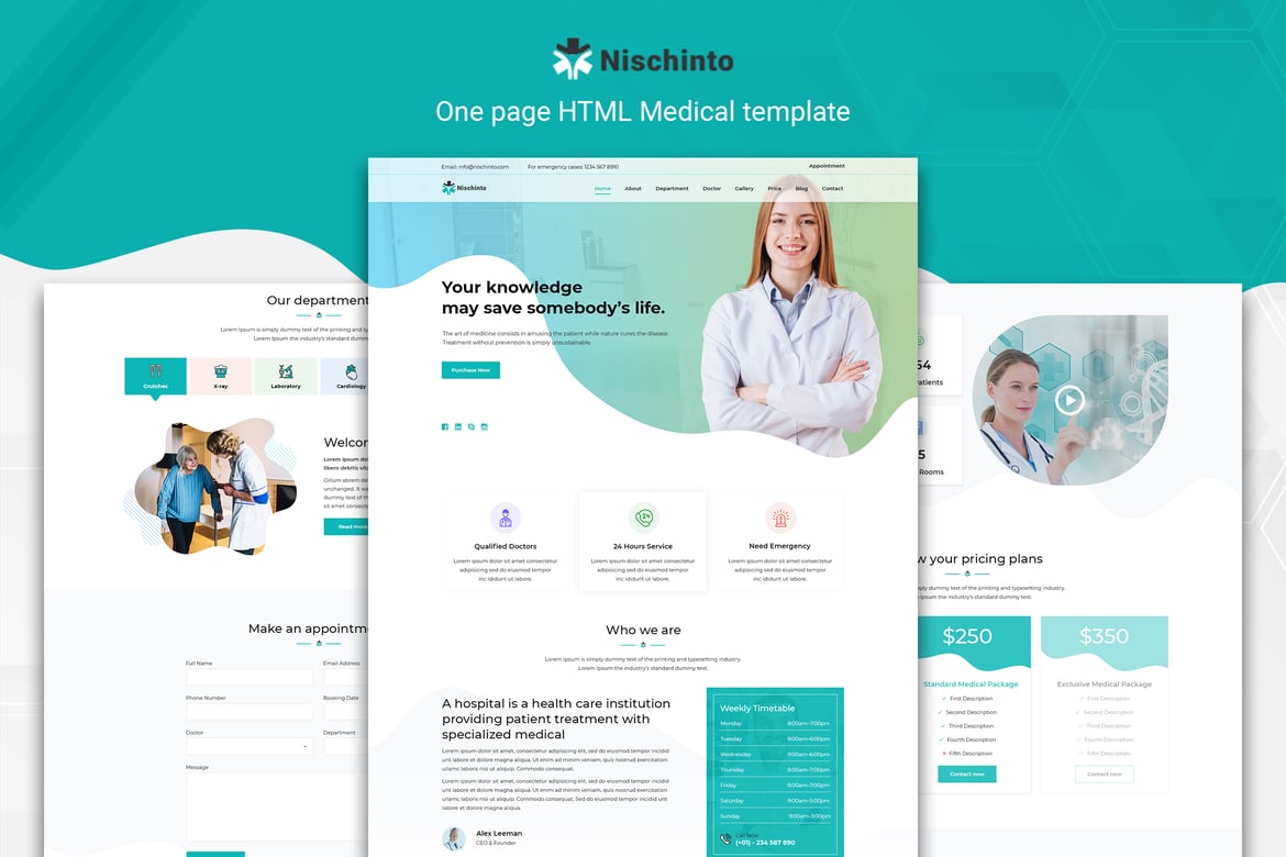Nischinto - Template Website Landing Page Medis Terbaik