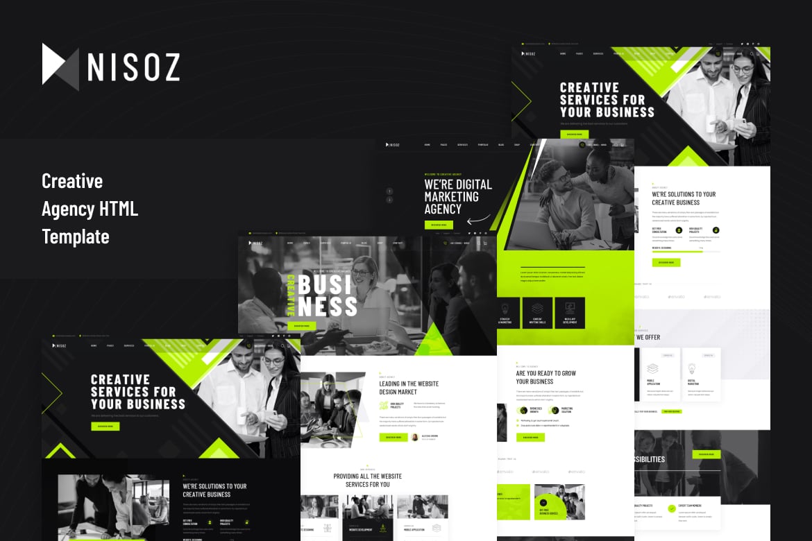 Nisoz - Template Website Kreatif untuk Agensi Modern