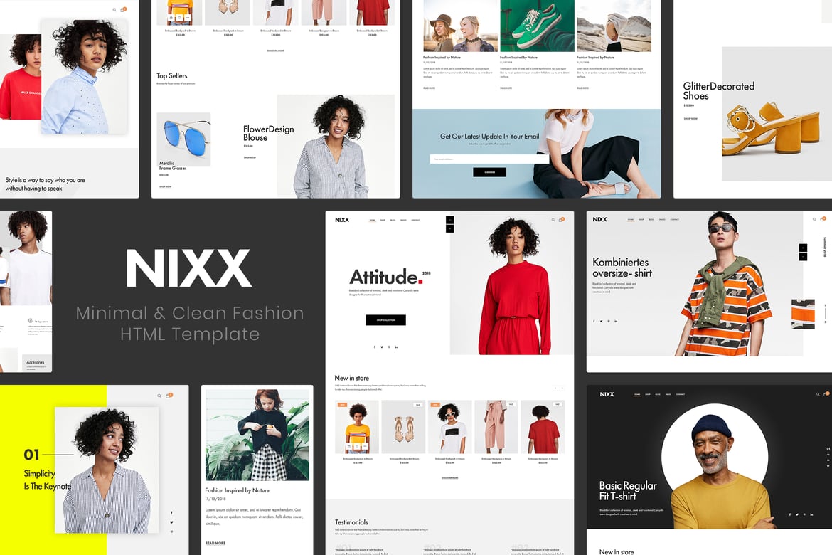 NIXX | Template Website Fashion Minimalis dan Bersih