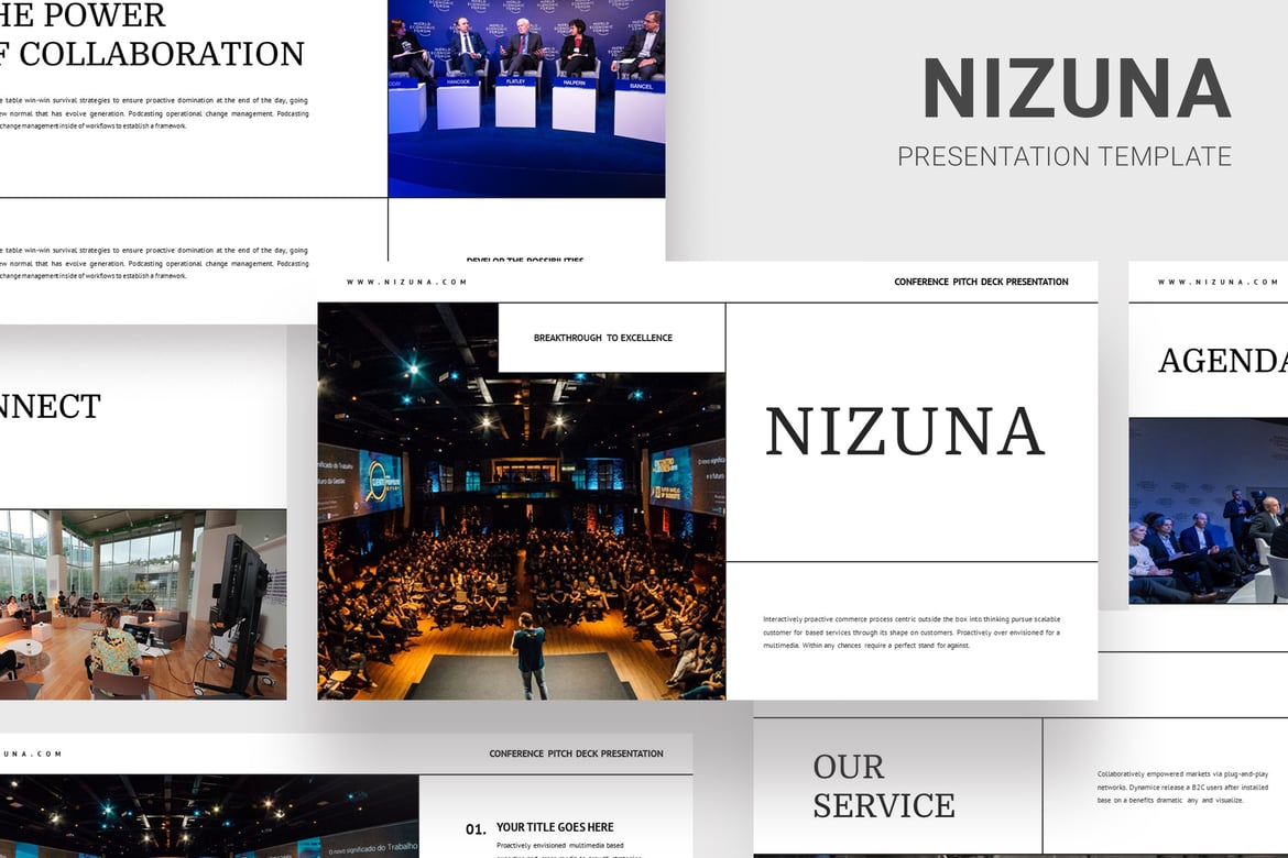 Template PowerPoint Nizuna untuk Konferensi dan Seminar
