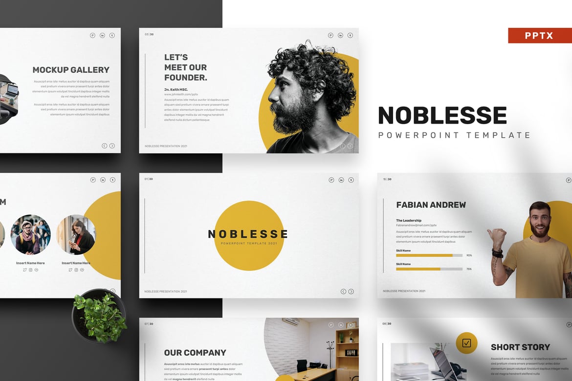 Template Powerpoint Noblesse - Presentasi Minimalis yang Menarik