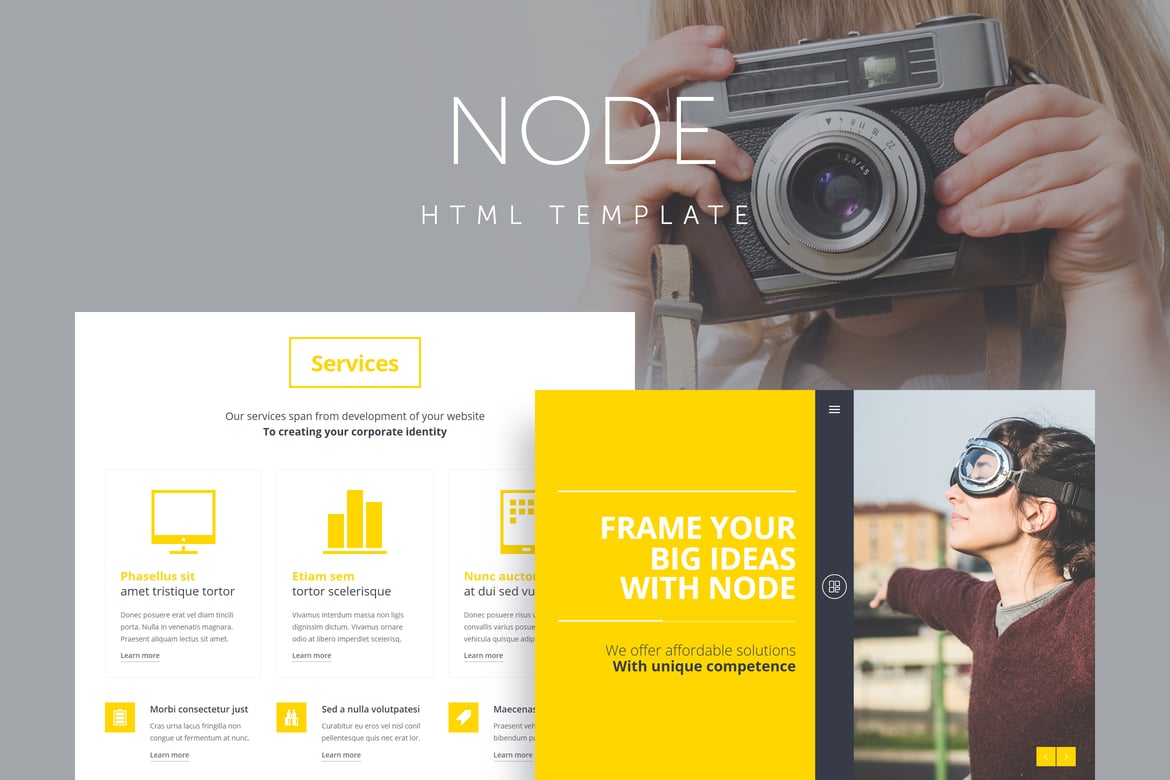 Template Website Portofolio Responsif Node yang Elegan