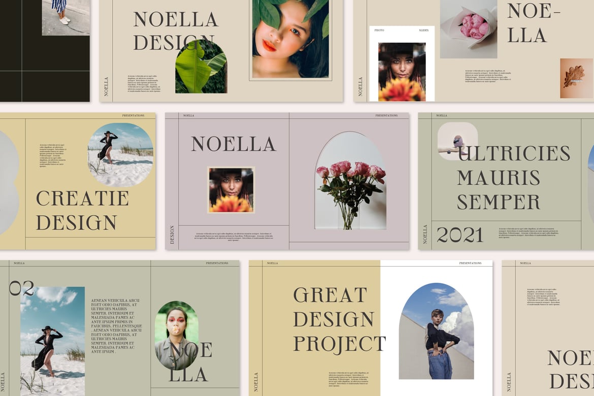 Template PowerPoint Noella: Elegan dan Multifungsi untuk Presentasi Anda