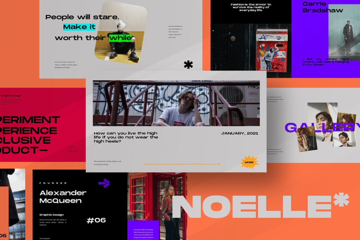 Template PowerPoint Noelle yang Menarik dan Profesional