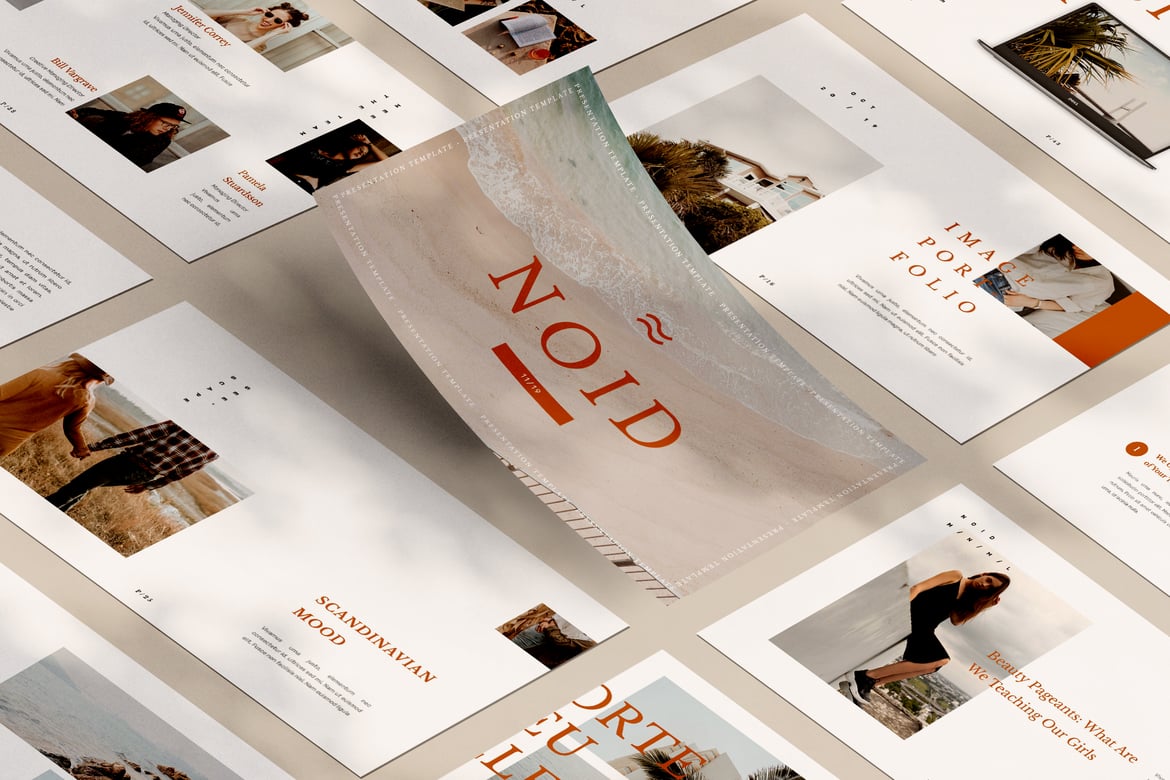 Template Presentasi Powerpoint Minimalis Noid