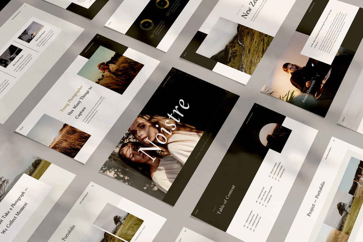 Template PowerPoint Noistre: Presentasi Minimalis yang Menarik