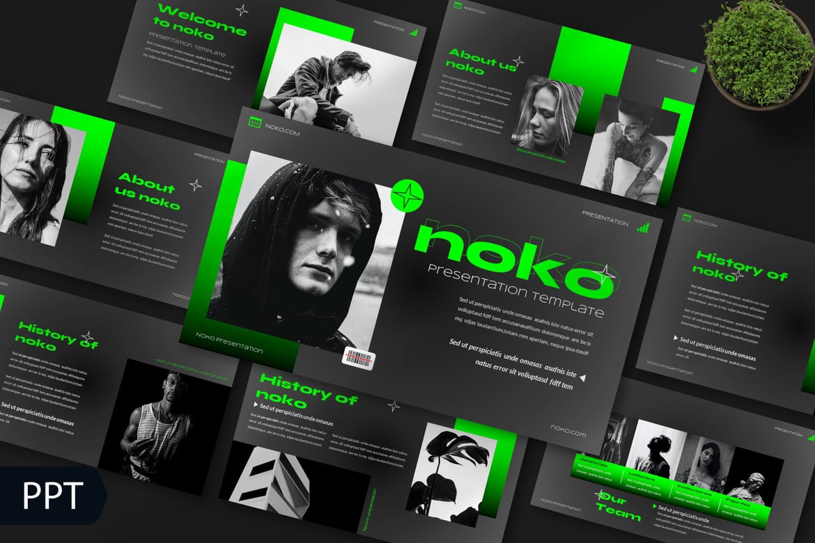 Template PowerPoint Noko: Presentasi yang Kreatif dan Profesional