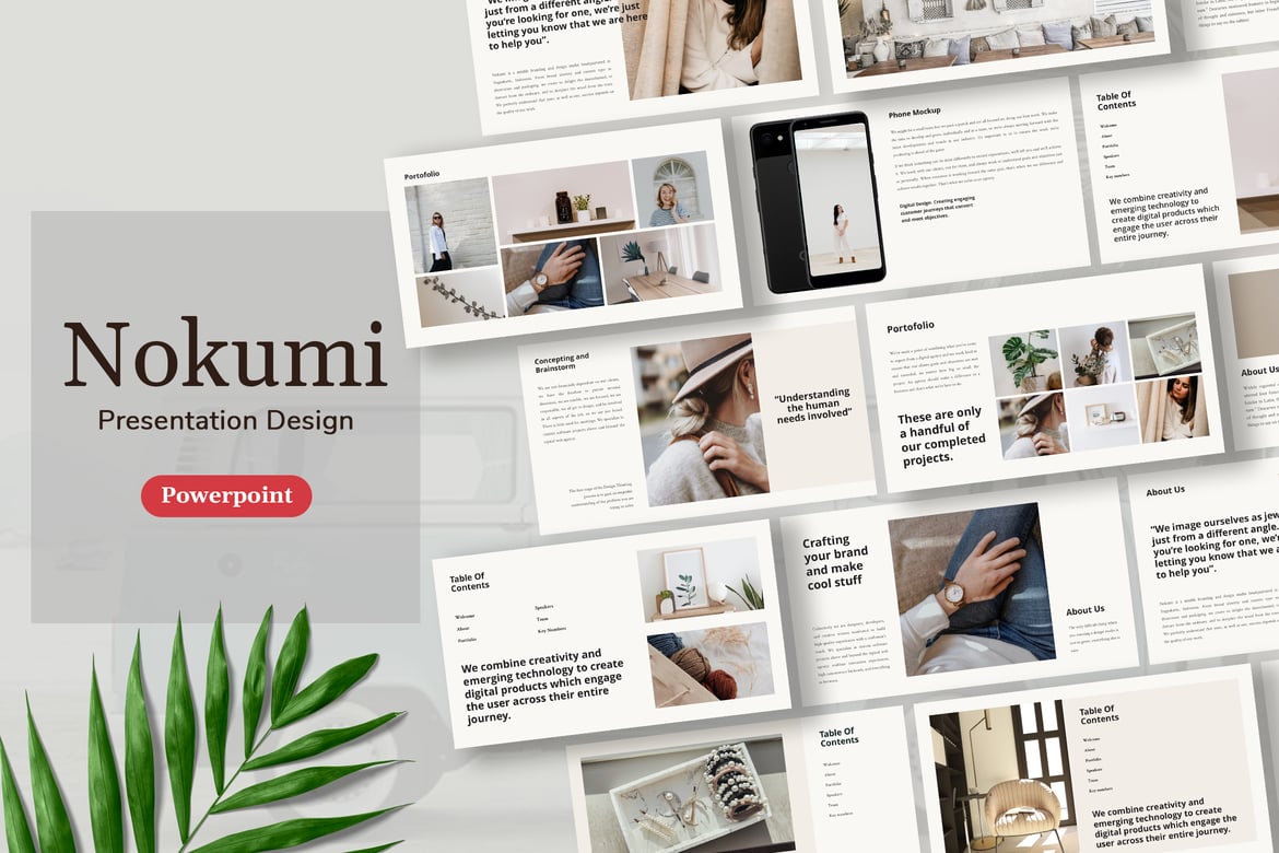 Nokumi - Template Presentasi PowerPoint Profesional dan Elegan