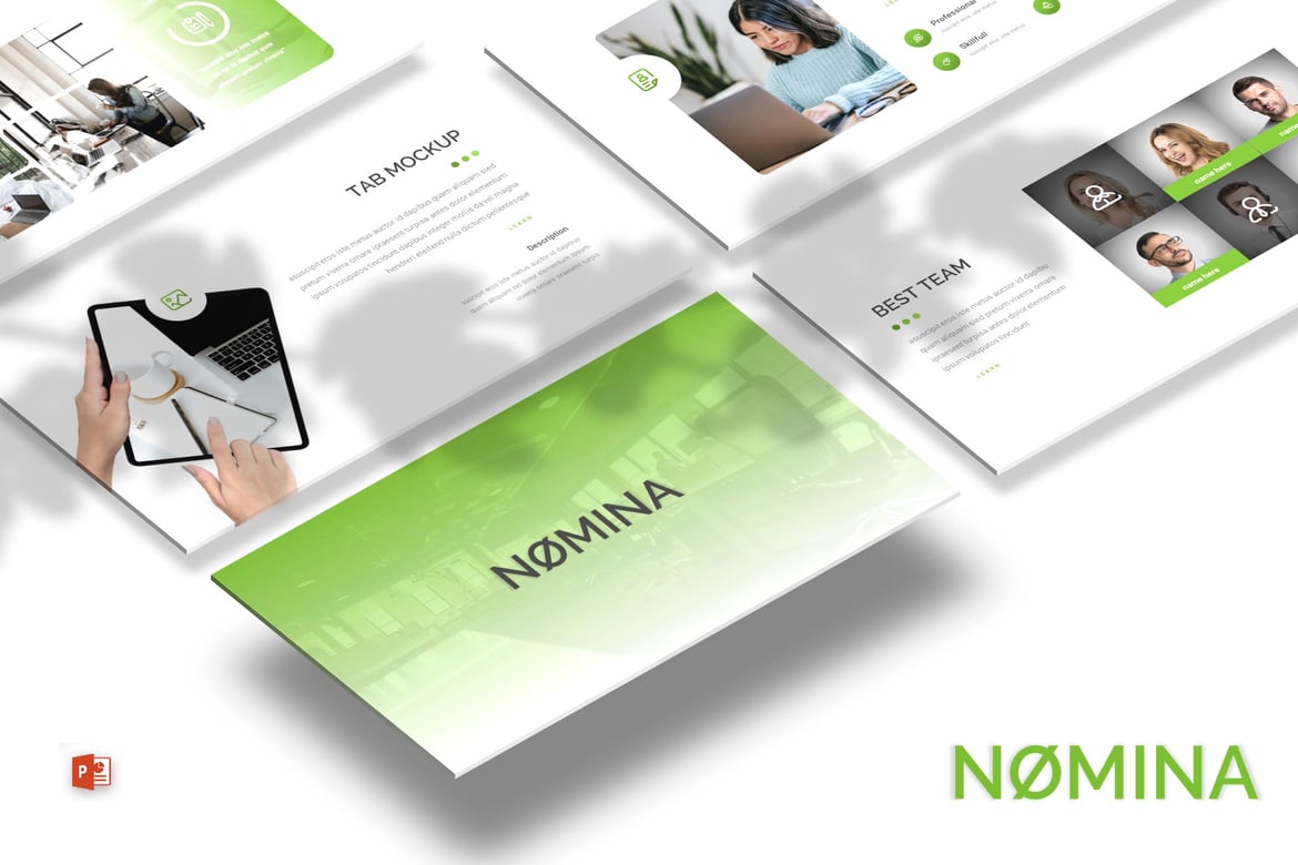 Template Presentasi Bisnis Nomina - PowerPoint Modern dan Profesional