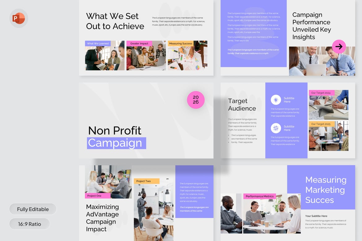 Template Presentasi PowerPoint untuk Kampanye Non-Profit yang Modern dan Efektif