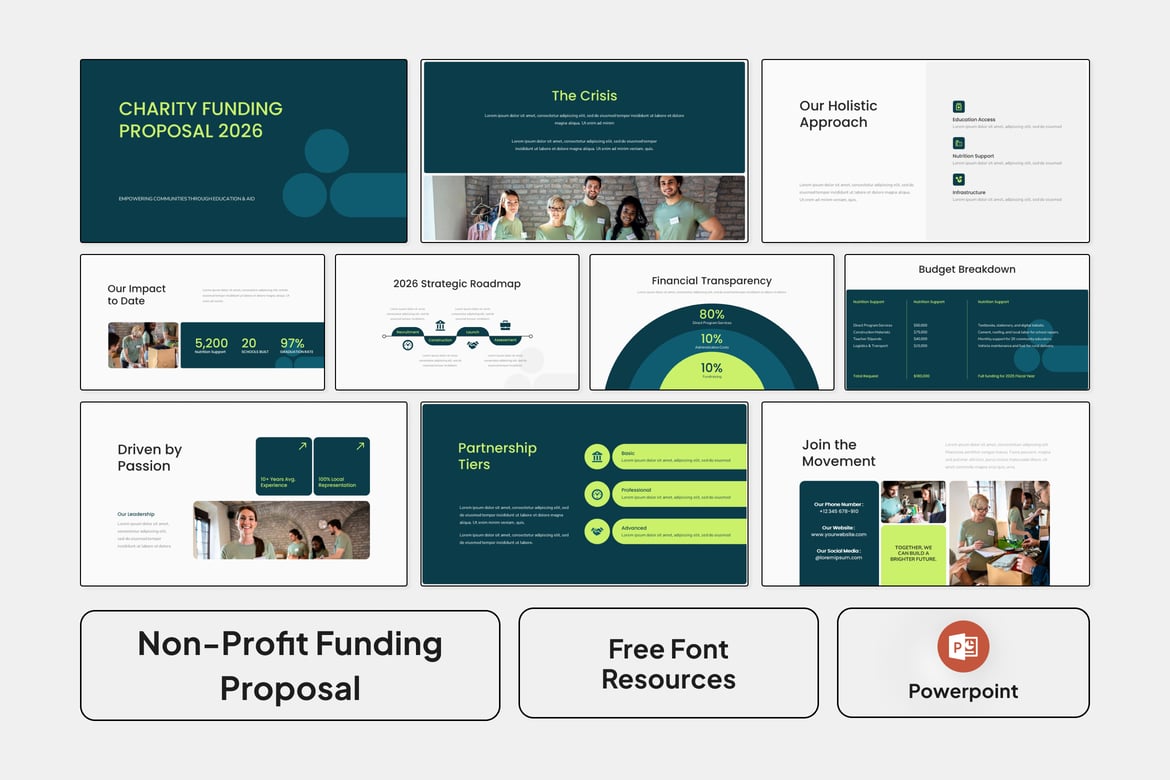 Template Presentasi Proposal Pendanaan untuk Organisasi Non-Profit