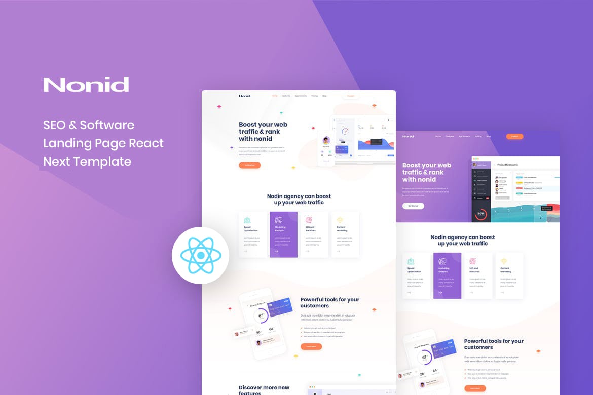 Nonid - Template Website Landing Page SEO & Software yang Menarik