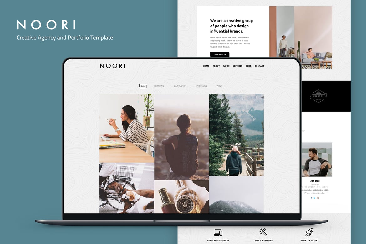 Noori — Template Website Kreatif untuk Agensi dan Portofolio