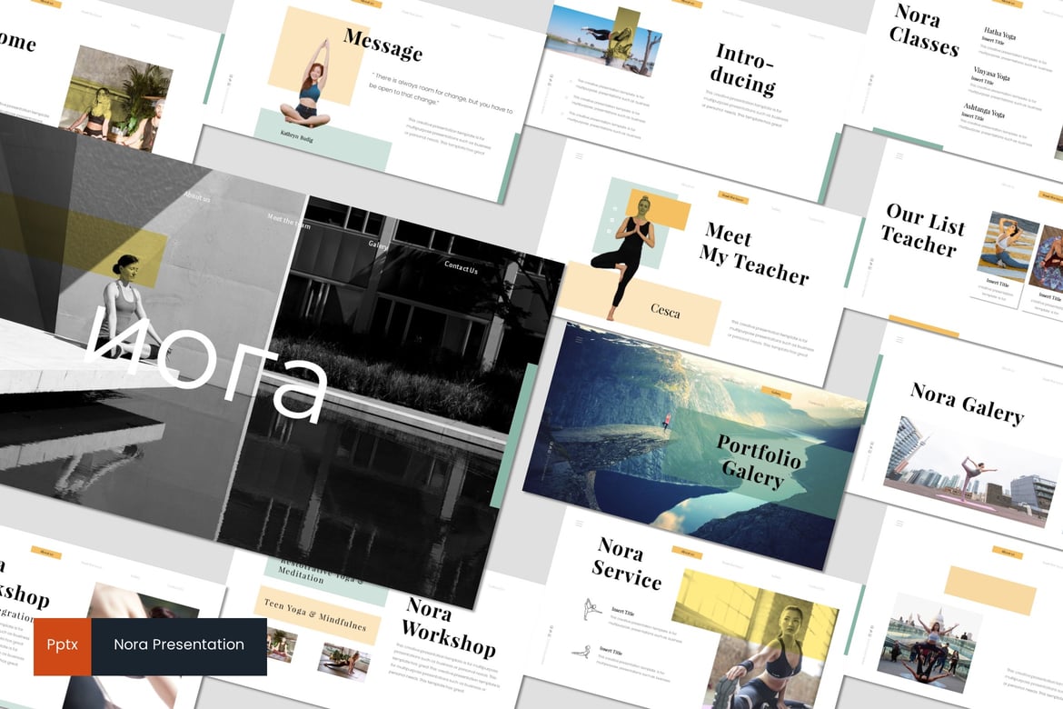 Template Presentasi Nora 2 - Kreatif dan Minimalis untuk Semua Kebutuhan