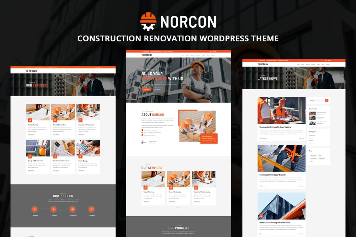 Norcon - Tema WordPress Renovasi dan Konstruksi yang Kreatif