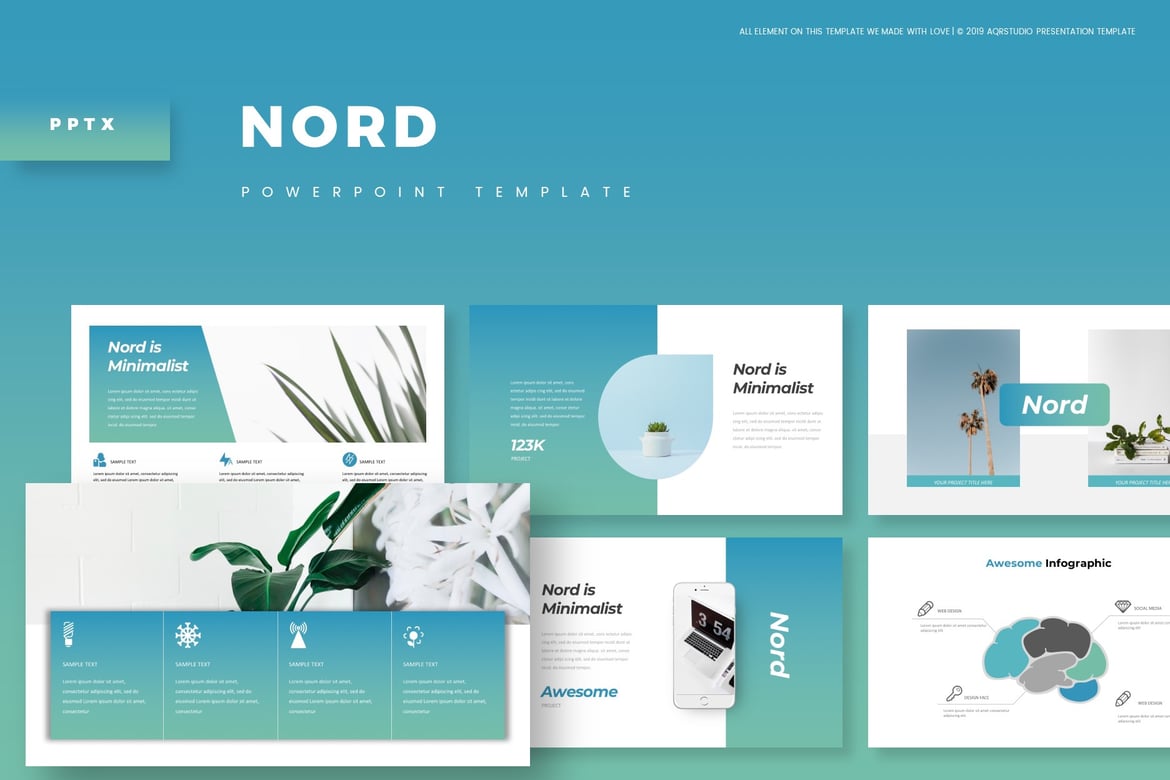 Template PowerPoint Nord - Solusi Presentasi Profesional dan Menarik