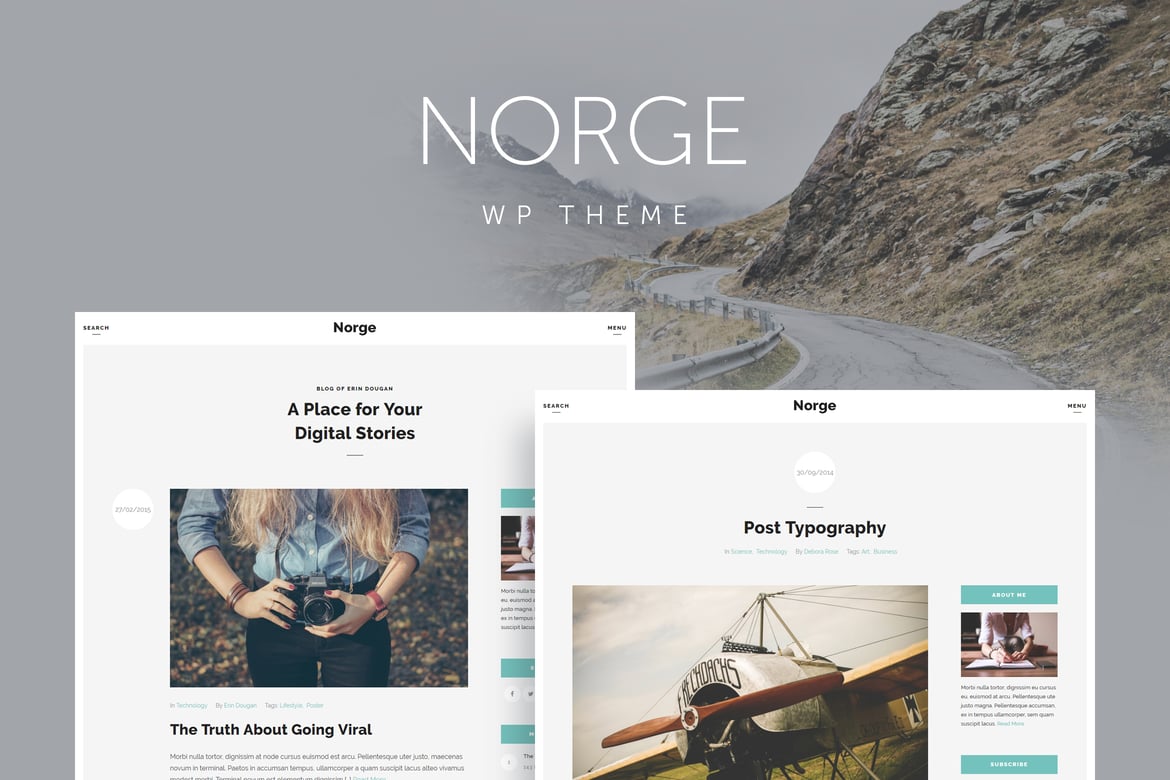 Norge - Tema WordPress Blog Responsif dan Minimalis