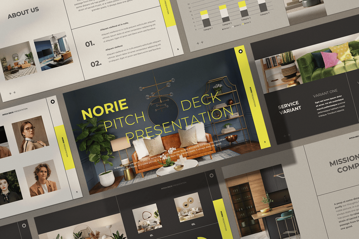 Norie - Template Presentasi PowerPoint Modern dan Minimalis