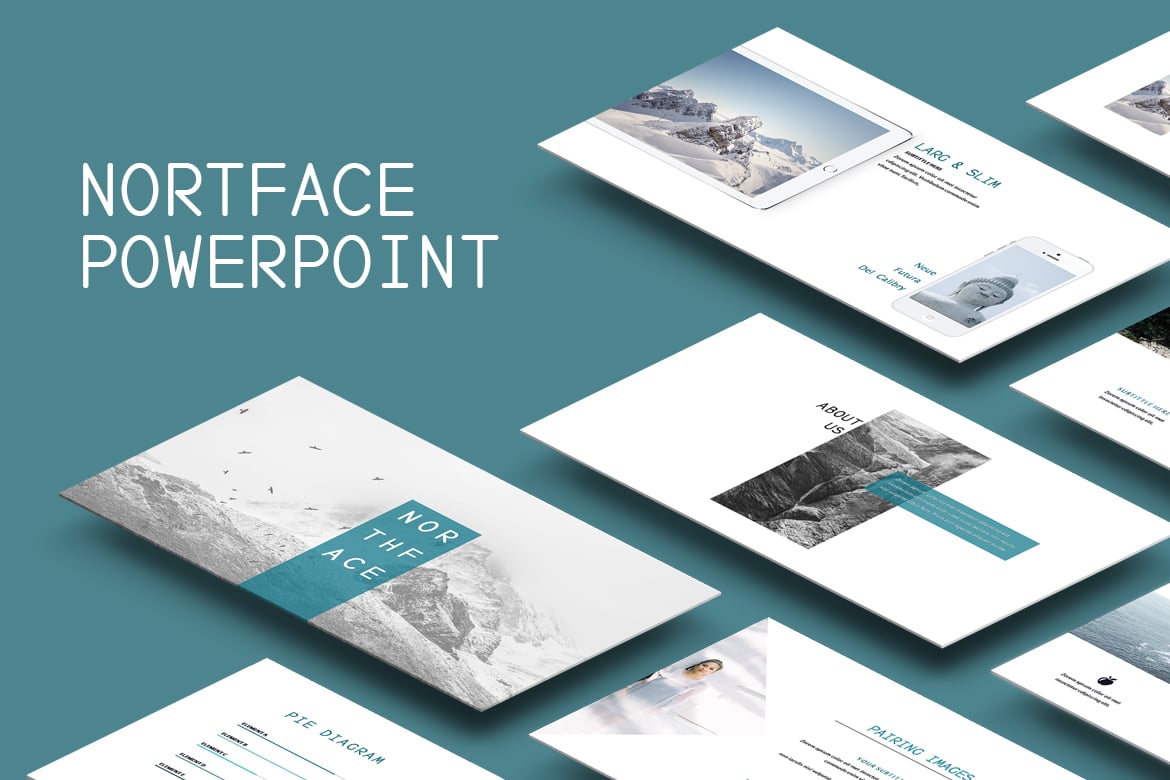 Template Powerpoint Northface yang Elegan dan Profesional
