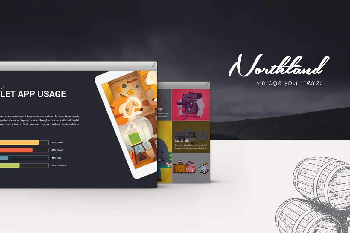 Template Presentasi Vintage NORTHLAND yang Kreatif dan Menarik